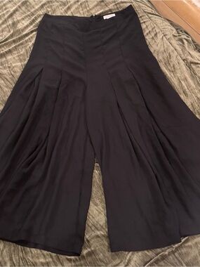 Mind Code Black Wide-Leg Pleated Jumpsuit Pants